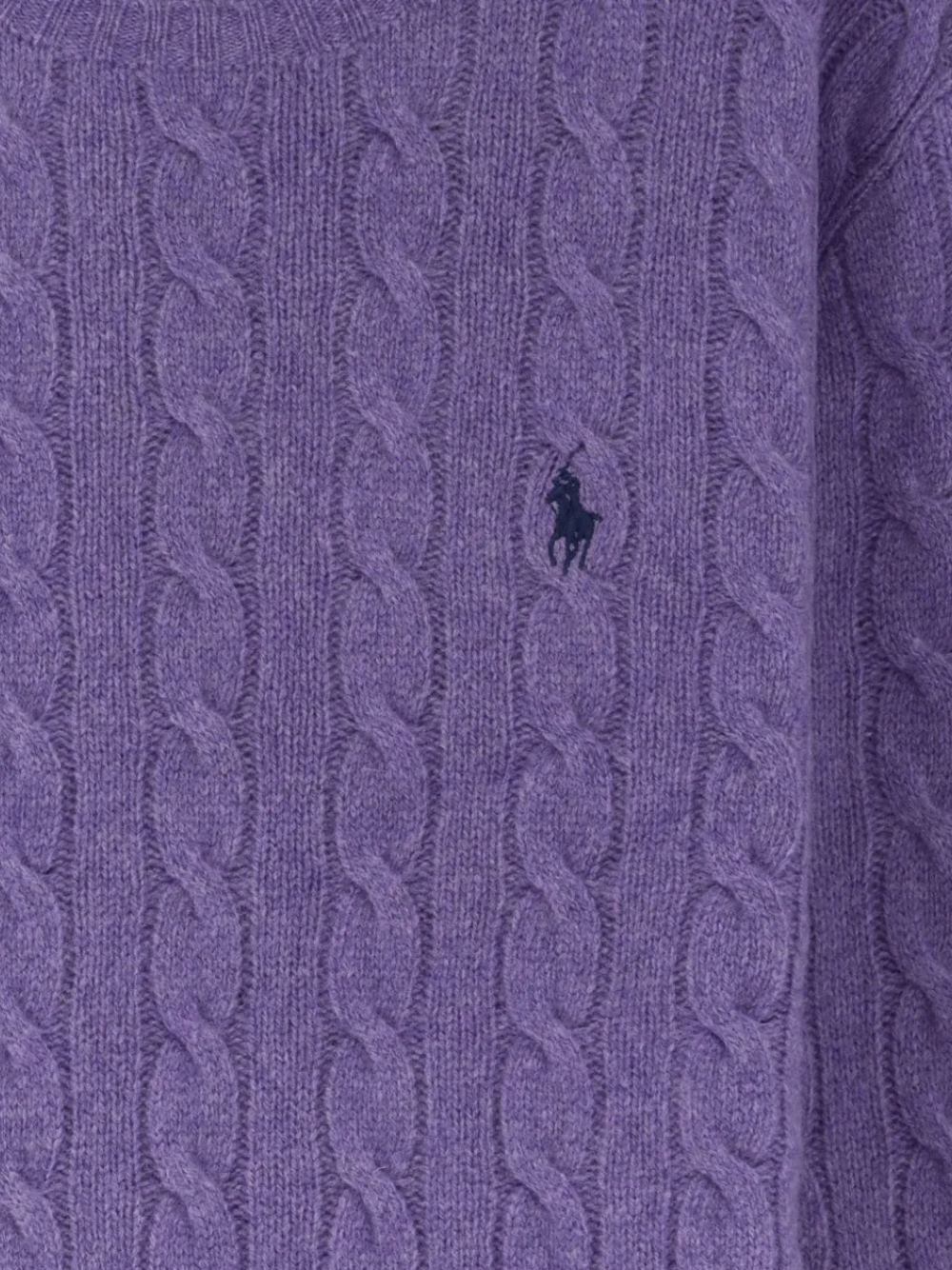 RALPH LAUREN Cable-Knit Wool-Cashmere Sweater Light Coronet Purple Heather